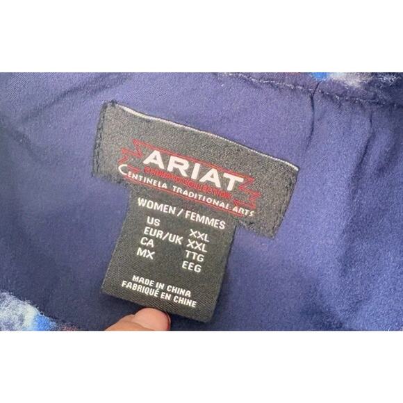 Ariat Women’s Chimayo Collection Aztec Southwestern Fleece Full Zip Size XXL - Picture 10 of 11